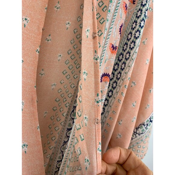 BCBGMaxazria "Caiti" Shadow Blush Printed Kimono Sleeve Romper Size S NWT 8033 - Picture 10 of 13